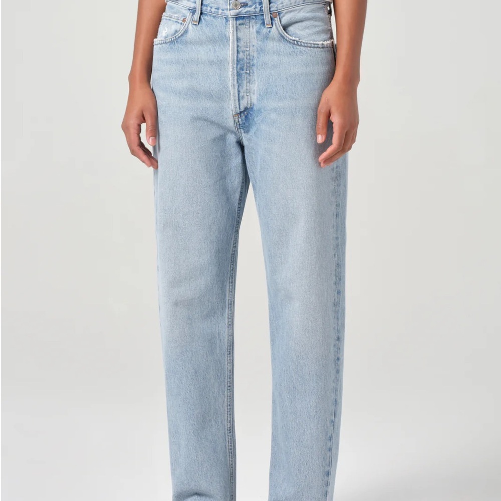 AGOLDE Light Blue Straight Leg Jeans